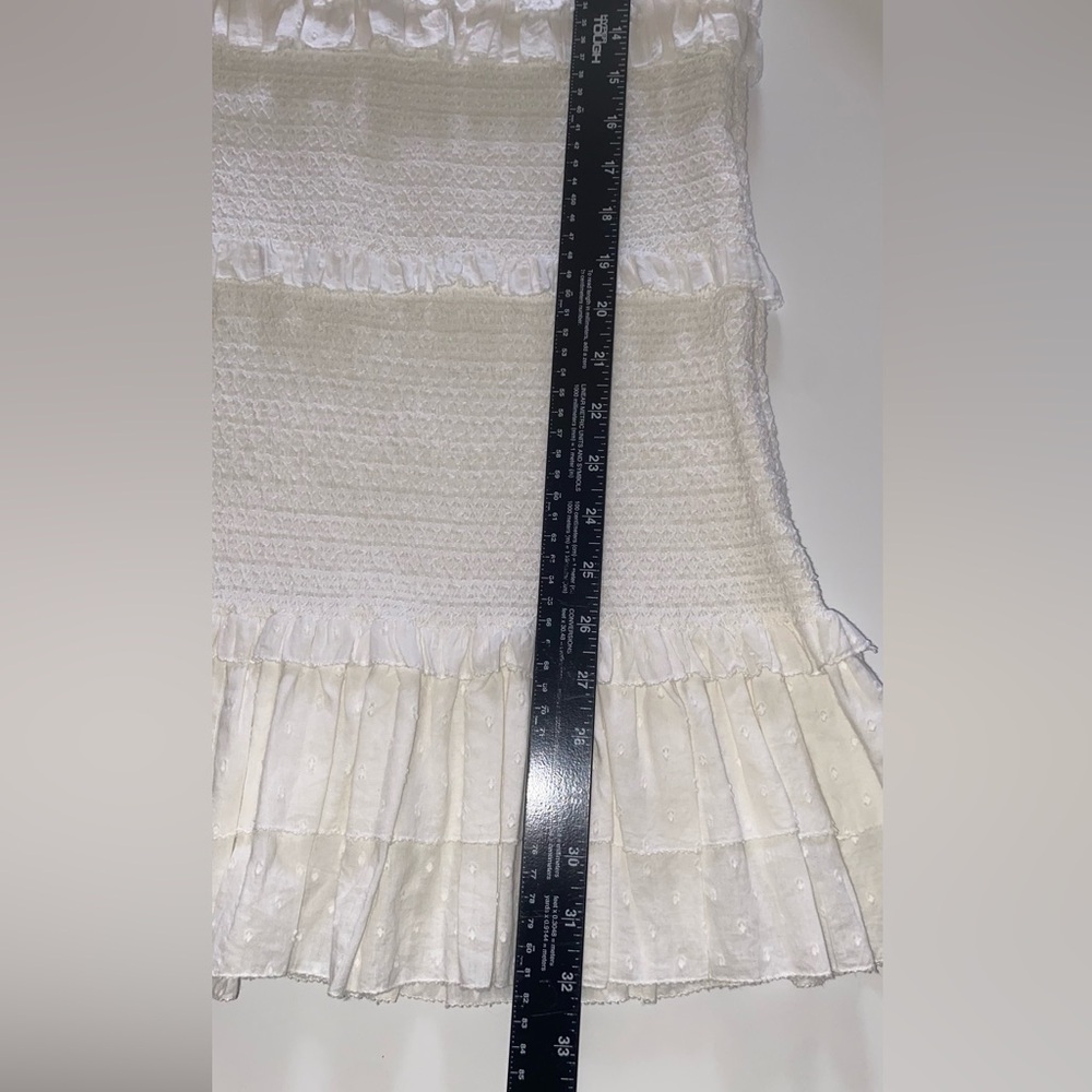 LoveShackFancy White Ruffle Mini Dress - Picture 5 of 9